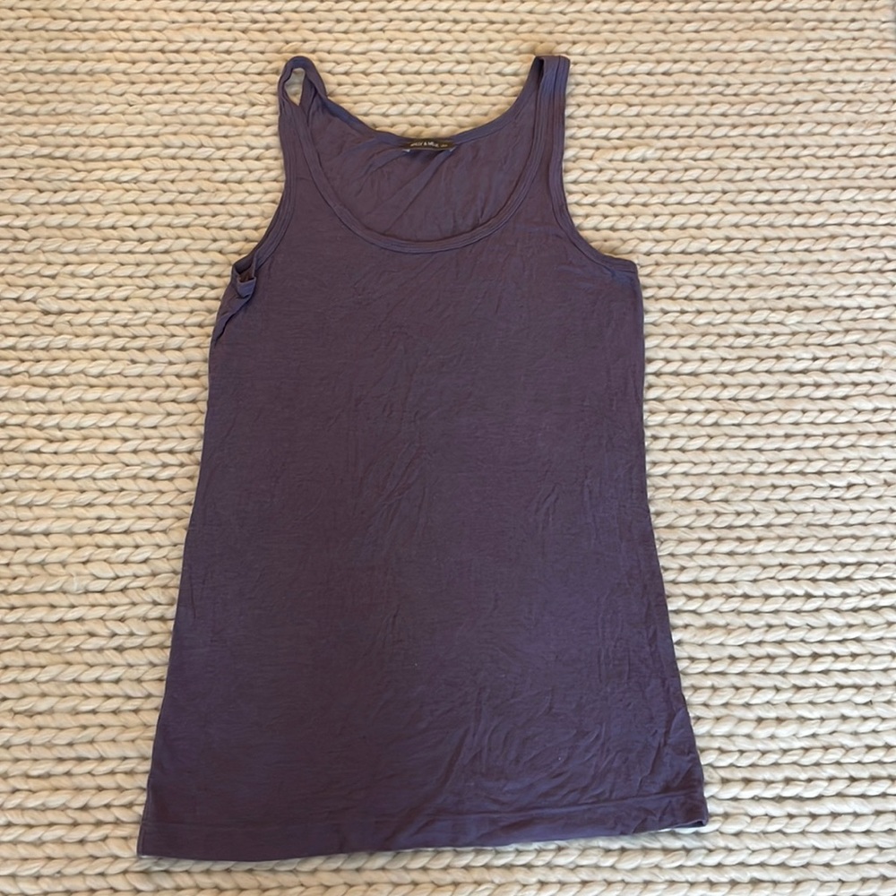 Nally & Millie Sweater Tank Combo Top purple
